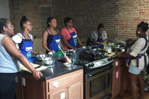 Group of women in a cooking class